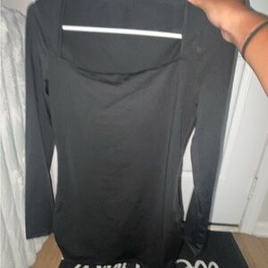 SHEIN Black Long Sleeve Dress Tee